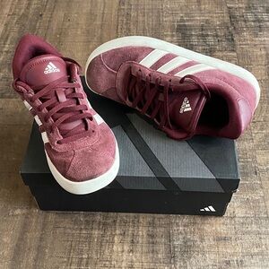 Adidas Kids Burgundy Sneakers